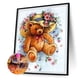 thumbnail image 1 of Cuadros Decorativos Pintura de diamante 5D DIY Oso de dibujos animados Kit de diamantes de imitación de taladro redondo completo (K172) Wdftyju embutido en tela, 1 of 9