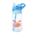 thumbnail image 2 of Botella de agua para niños de 480 ml Taza de paja de viaje de verano de dibujos animados lindo para niños (azul) Ehuebsd Libre de BPA, 2 of 2