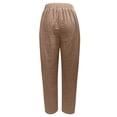 thumbnail image 7 of DHFJKG Womens Harem Pants Summer Casual Loose Fit Mid Rise Pleated Solid Color Tapered Pants With Pockets Lightweight Linen Soft Leisure Trousers, 7 of 7