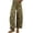 Green, variant on Women Floral Print Jeans Straight Leg Pants with Cuffed Hem Casual Trousers Pants, Size S-2XL