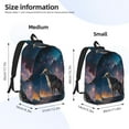 thumbnail image 2 of Vsdgher Night Sky Wolf Print Canvas Backpack Travel Rucksack Unisex Knapsack 15.7/17.7Inch Laptop Backpack for Work,College -Medium, 2 of 5