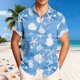 thumbnail image 5 of Mens Casual de Manga Corta Botón Abajo Camisas, Turndown Cuello Impreso Blusa, 5 of 6