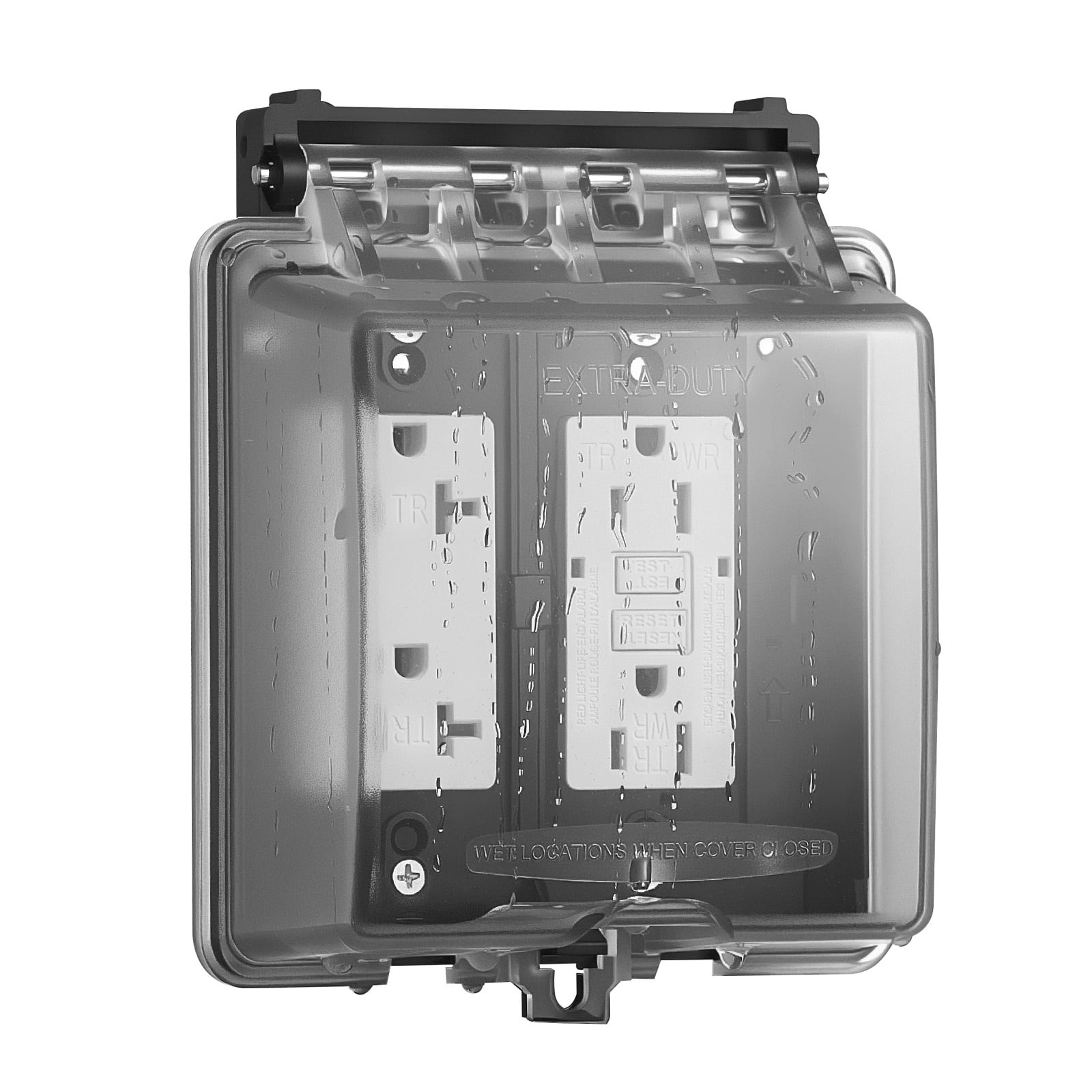 Maircle Weatherproof Electrical Outlet Cover,2-Gang Lockable Outdoor Plug Cover