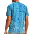 thumbnail image 2 of WELIGU Men's Rashguard Swim Shirt Short Sleeve UPF 50+ Sun Protection Shirt SPF Quick Dry Water Lightweight Shirt lanse-Tshirt-M, 2 of 6