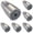 Silver 6 Packs, variant on Universal Pull Down Kitchen Faucet Sprayer Head Replacement Pull Out Kitchen Faucet Spray Head Bruhsed 2 Function Sprayer A 2PCS