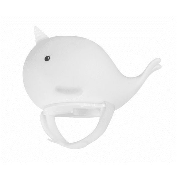 Globe Electric LED Narwhal Rechargeable Silicone Clip-On Kids Night Light, 2.76" Height, 3.44" Width