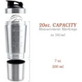 thumbnail image 4 of Bouteille Shaker avec Rangement pour Poudre, Bouteille Shaker en Acier Inoxydable avec Fouet Métallique, Sans BPA, 4 of 6