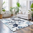thumbnail image 3 of Large Area Rugs 6'x9', Blue Turtle Coastal Carpet Runner Indoor Outdoor Rugs Home Decor Aesthetic, Nautical Summer Beach Starfish Non Slip Mats Washable Accent Rug for Living Room Bedroom, 3 of 8