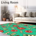 thumbnail image 2 of ODIKA 8'x10' Machine Washable Non-Slip Area Rug, Dollar Design Amusing Playful Charming Accessory High Traffic Rug with Pad, Green, 719681, 2 of 8