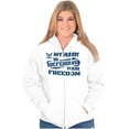 thumbnail image 4 of Us Navy Logo Hubby Defending Freedom Women Plus Size Zipper Hoodie Brisco Brands 2X, 4 of 5
