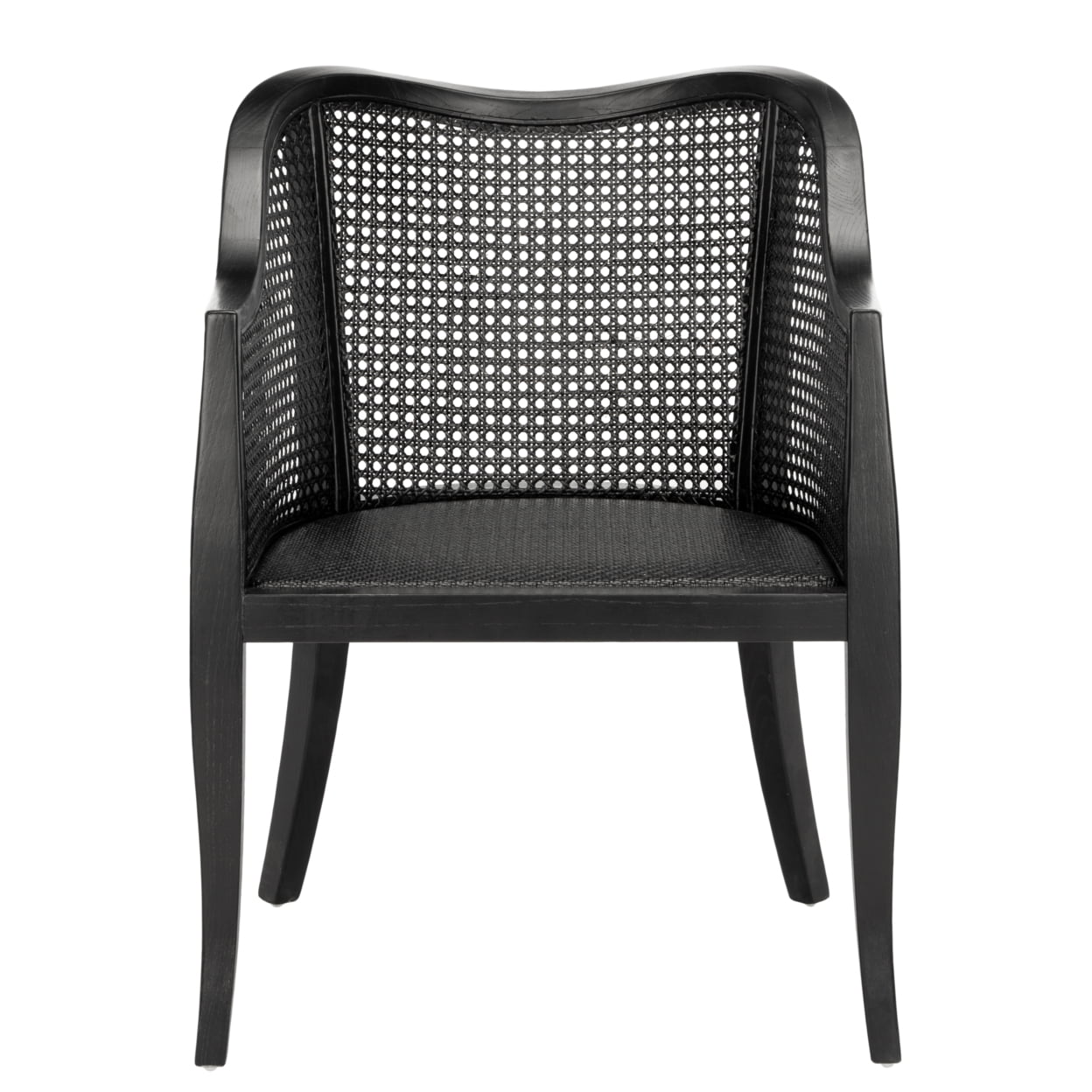 SAFAVIEH Maika Nautical Solid Dining Chair, Black
