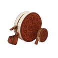 thumbnail image 3 of SET de 2 Piezas: BOLSA y MONEDERO en forma de GALLETA, Bolsa Bandolera, Cross-Body, Diseño de Comida PAN, Correa Ajustable, Color Marrón con Blanco, Moda Kawaii, Novedoso y Encantador., 3 of 5
