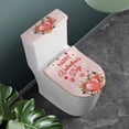 thumbnail image 2 of HELLHERO Toilet Lid Seat Cover, Stretch Elastic Bottom Easy to Clean, Fashion Fits All Toilet Shapes Universal, Valentine's Day Heart, 2 of 8
