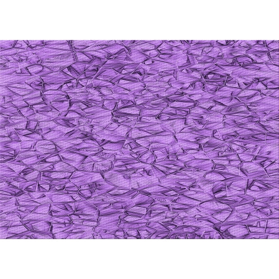 Ahgly Company Machine Washable Indoor Rectangle Transitional Heliotrope Purple Area Rugs, 3' x 5'