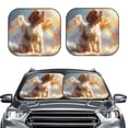 thumbnail image 2 of Naloa Rainbow English Cocker Spaniel Print 2-Piece Windshield Sunshade,Foldable Car Front Window Sun Shades,for Most Sedans SUV Truck-Medium, 2 of 6