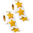 thumbnail image 1 of 2 rollos Etiquetas Adhesivas de Autoadhesivas para Invitación de Boda Pegatinas de Estrella para Regalos y Embalaje Multiusos para Manualidades y Fiestas, 1 of 4