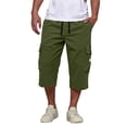 thumbnail image 2 of IAJDKMEK Men's Cargo Shorts with Pockets - Modern Hiking Shorts, Lightweight Running Shorts, and Stylish Casual Shorts for Summer Outings,Army Green L, 2 of 3