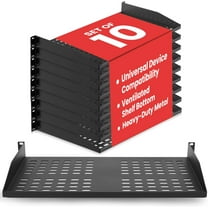 10-Pack 1U Server Rack Shelf - Universal Device Server Rack Mounting Tray