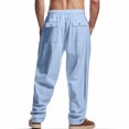 thumbnail image 6 of Akiihool Pants for Men Casual Men's Straight Fit Workday Smart Pants for Winter Light Blue,XXL, 6 of 6