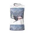 thumbnail image 6 of Picia Watercolor Winter Landscape For Christmas mens Cotton Tank Undershirts , Moisture-wicking Ribbed Tanks, Lightweight Cotton Tank Undershirts-Medium, 6 of 8