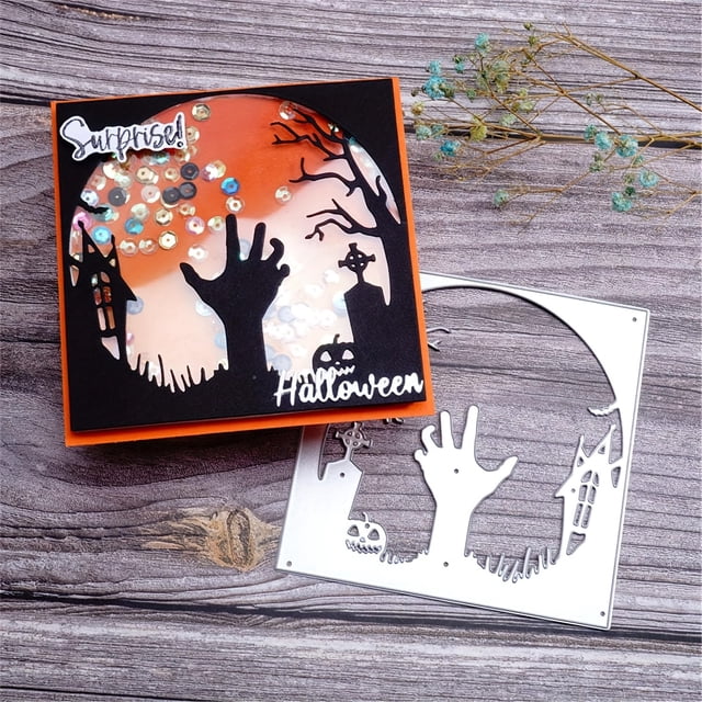 Plantilla para troqueles de corte de metal Lapoo Halloween Ghost Hand