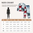 thumbnail image 3 of KLL Circular Lighthouse Print Women's Long Sleeve Pajamas with Pants Sleepwear Loungewear 2 Set-Large, 3 of 7
