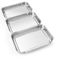 thumbnail image 7 of Set of 3 Breading Pans, Stainless Steel Breading Set for Marinating Meat, Chicken, Fish, Food Prep Trays, Coating Trays Can Be Used to Baking Cake, Oven Safe, 7 of 7