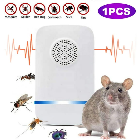Ultrasonic Pest Repeler, 1 Pack Electronic Mouse Repelent Plug in Indoor Pest Control for Mice, Rodent, Roach, Bugs, Rats, Mosquitoes, Spider