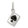 thumbnail image 1 of Silver Enameled Ace Of Spades Card Charm, 1 of 4