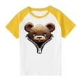 thumbnail image 1 of RXIRUCGD 2025 Vêtements d'Été pour Enfants Tout-Petits Garçons Filles Mode Mignon Col Rond Imprimé Manches Courtes Haut, 1 of 7