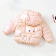 thumbnail image 4 of NAISIBABY Toddler Puffer Jacket, Zip Up Fall Winter Clothes Cute Hooded Lightweight Warm Boys Girls Quilted Coat Pink 3T, 4 of 9