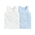 thumbnail image 2 of akafmk 2-Pack Tank Tops for Boys and Girls Cotton Cute Print Mesh Crew Neck Summer Casual Breathable Sleeveless Tops 1-12 Years, 2 of 5