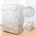thumbnail image 3 of Washing Machine Cover Breathable Dust-proof Silver Color Good Heat Dissipation Washer Cover for Balcony, 3 of 8