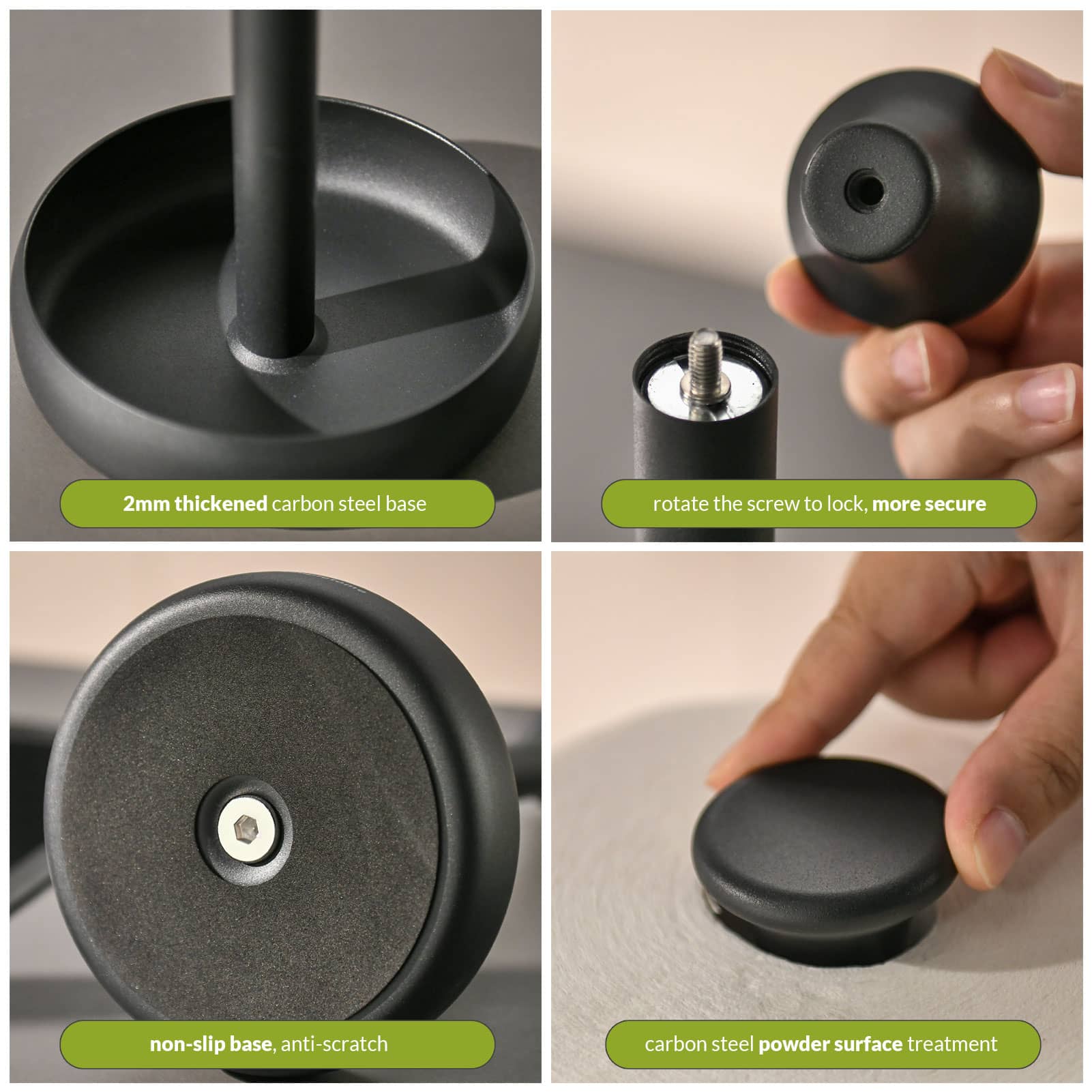 simpletome Paper Towel Holder Countertop ONE HAND Tear Keep It Rolled Up Weighted Base