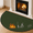 Green-2'4" x 4' (Semicircular), variant on Fireplace Mat For Home Protection 4' X 2'4" 0.04'' Brown | 1800°f Rugs Fiberglhearth Fireplaces Fire Resistant Protect Against Embers Easy Ton