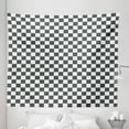 thumbnail image 1 of Checkered Tapestry, Monochrome Composition Classical Chessboard Inspired Abstract Tile Print, Fabric Wall Hanging Decor for Bedroom Living Room Dorm, 5 Sizes, Grey White, by Ambesonne, 1 of 1