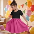 thumbnail image 2 of Girls Maxi Dresses Size 10-12 Summer Girls Dresses Cotton Short Sleeve Dress Cute Midi Casual Sundress with 2 Pockets Twirly Dresses for Girls Skater A Line, 2 of 5