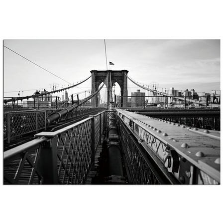 Modern Home Ultra High Resolution Tempered Glass Wall Art New York Brooklyn Bridge 2