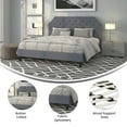 thumbnail image 4 of Emma + Oliver King Size Arched Tufted Platform Bed in Light Gray Fabric, 4 of 10
