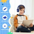 thumbnail image 6 of ONTA Kids Headphones for Boys Girls - Child Student Headset Wired Plug Toddler Earphones School Teen on Ear for Computer | Laptop | Plane Travel | Game, Dark Blue, 6 of 9