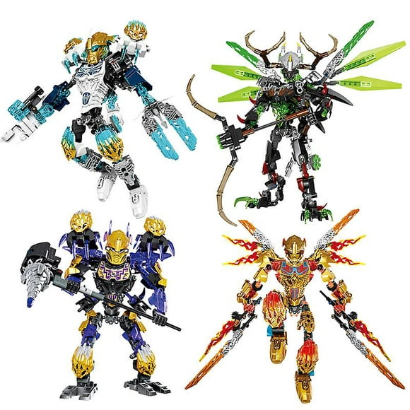 Bionicle Tahu Ikir Umarak Uxar Kopaka Melum Onua Terak Action Figures Building Block Toy For Kid Compatible 4pcs/set