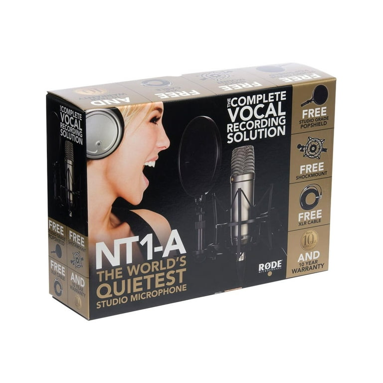 Rode NT1-A Studio Condenser Microphone with Low Noise, Wide