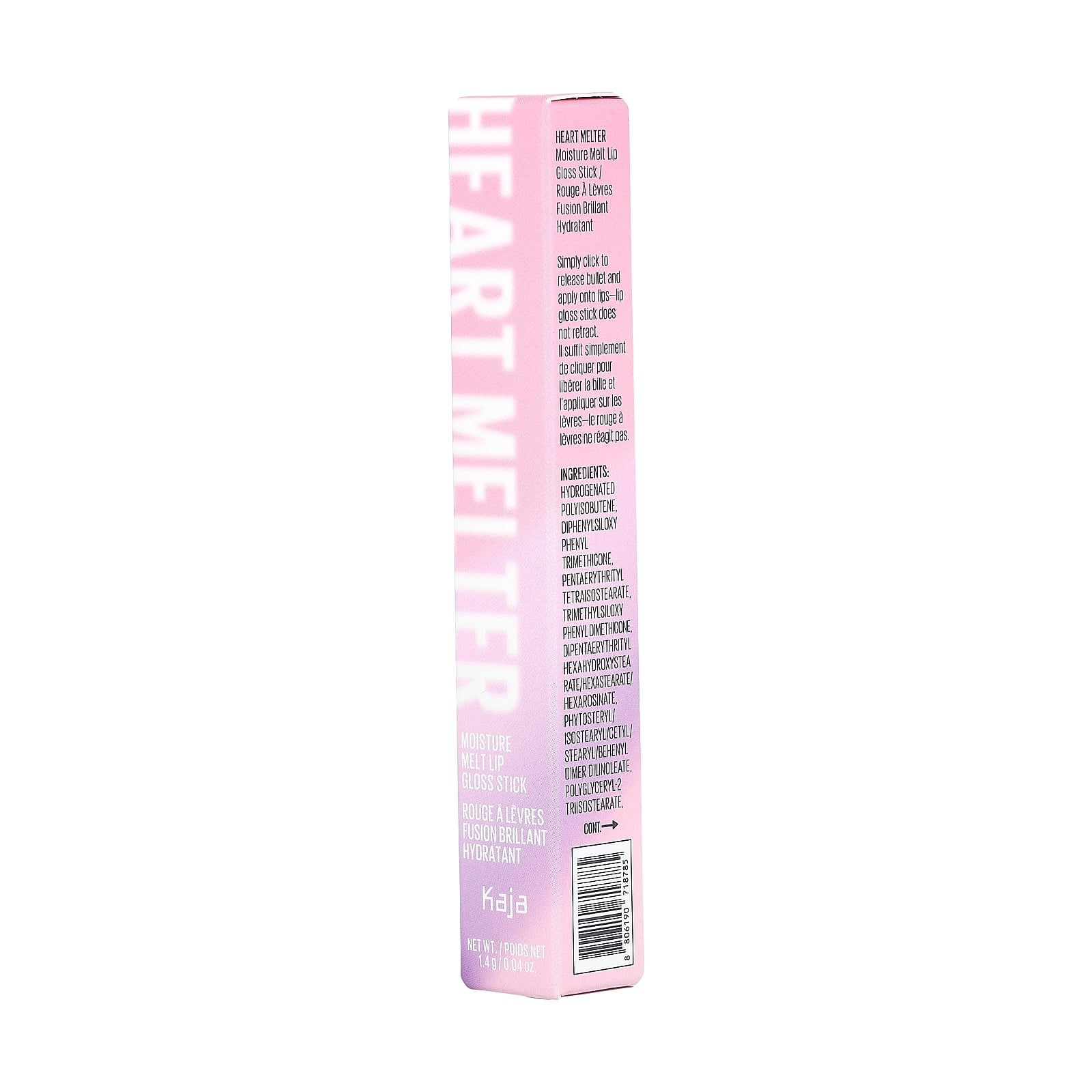 Kaja Heart Melter, Moisture Melt Lip Gloss Stick, 07 Let's Chill, 0.04 oz (1.4 g)