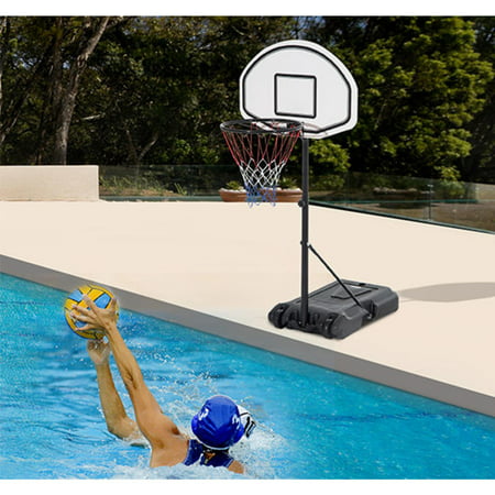 Ktaxon Pool Basketball Hoop, Portable Kids Youth Basketball Goal Stand, with Wheels, Backboard, 35.4