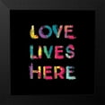 thumbnail image 2 of Masey St. Studios 12x12 Black Modern Framed Museum Art Print Titled - Love Lives Here, 2 of 5
