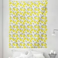 thumbnail image 1 of Lemons Tapestry, Sketched Illustration of Lemons on Horizontally Parallel Crooked Lines, Fabric Wall Hanging Decor for Bedroom Living Room Dorm, 5 Sizes, Black White and Yellow, by Ambesonne, 1 of 1