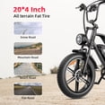 thumbnail image 5 of SUNTIBYE G60 Electric Bike for Adults, 750W, 28 MPH, Class 3, 48V 20Ah, 20" Fat Tires, UL 2849, 5 of 8