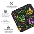 thumbnail image 4 of Disketp Mardi Gras6 Funny Coasters,6 Pcs Leather Coasters With Holder, Perfect Housewarming Hostess Gifts,Protect Furniture From Water Marks Scratch And Damage, 4 of 9