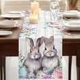 thumbnail image 3 of Table Runners 72 Inches Long Dress Scarves, Bunny Easter Farmhouse Kitchen Table Runner, Coffee Tablerunners, Eucalyptus Leaves Spring Floral Eggs Wooden 16x72 Inch, 3 of 9