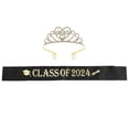 thumbnail image 1 of CIMAXIC Party 1 Set Graduation Party Prom Sash 2024 Graduation Party Rhinestone Crown,5.51"X5.12"X1.77", 1 of 4
